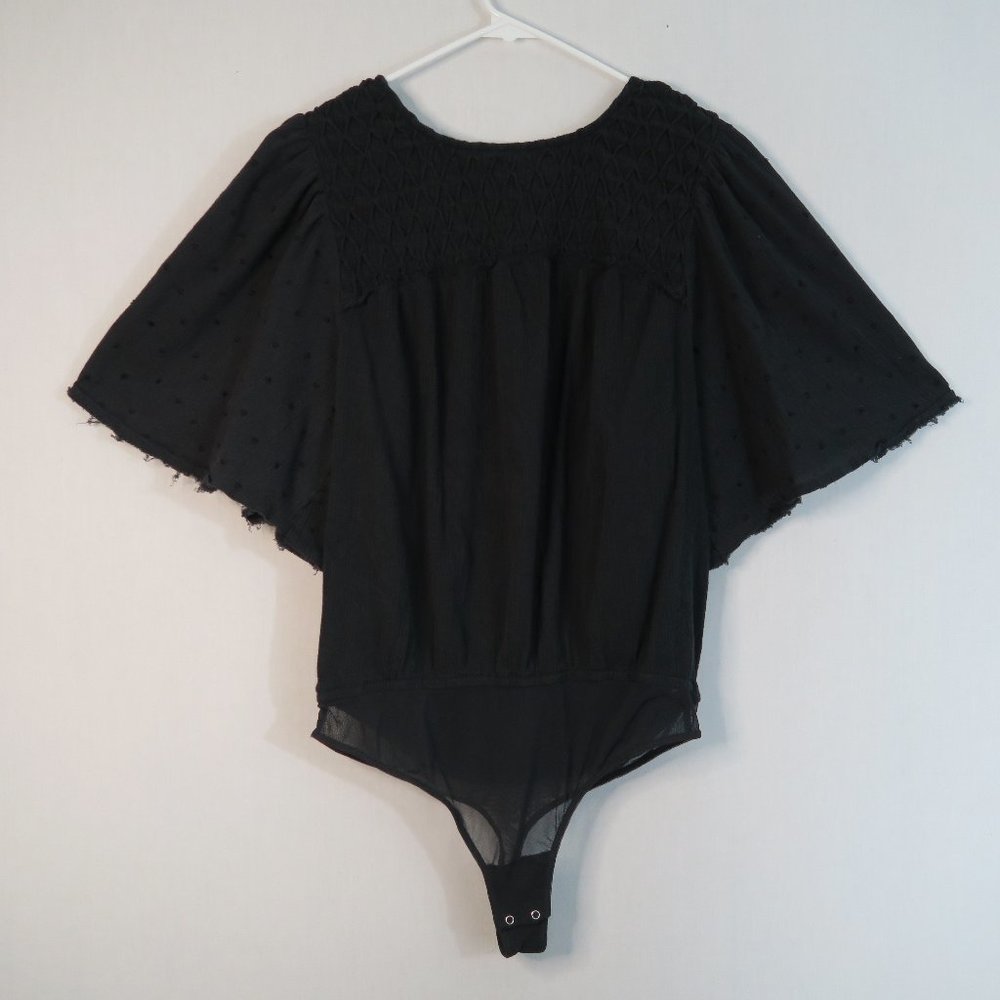 Intimately Free People Perfect Catch Bodysuit Swiss Dot Crepe Boho - Medium